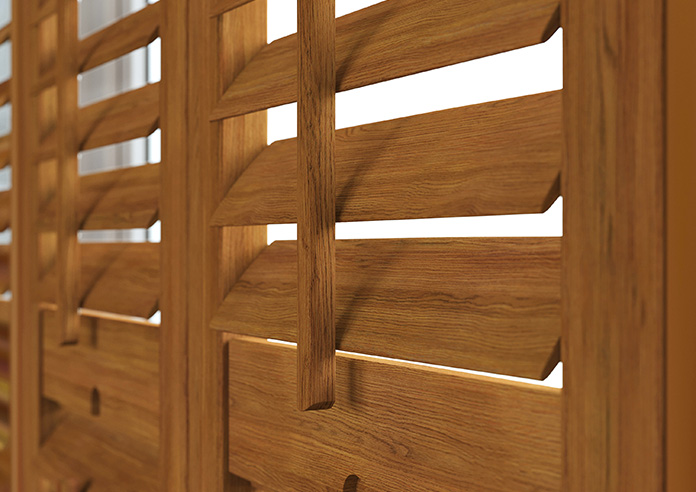 Kensington, Teak - Full Height Plantation Shutter - Image 4